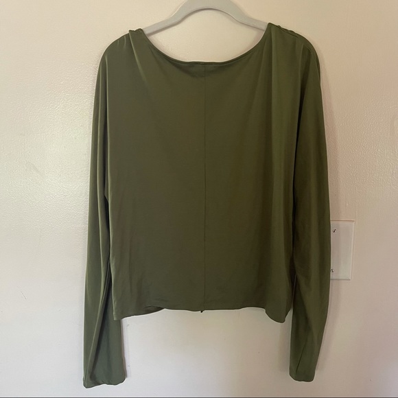 JOY LAB Olive Green Crop W Drawstring XL - Picture 3 of 5